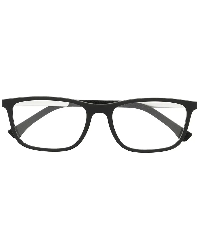 Emporio Armani Brille mit eckigem Gestell - Grau Grau