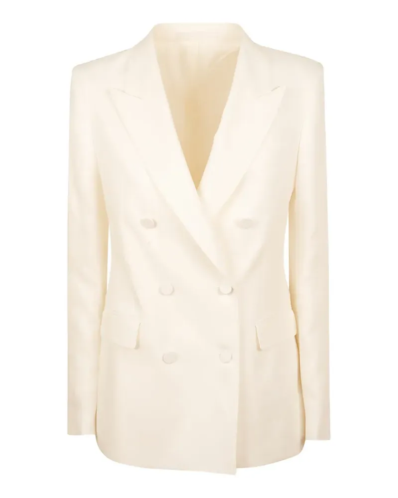 Tagliatore double-breasted peak-lapel jacket - Nude Nude