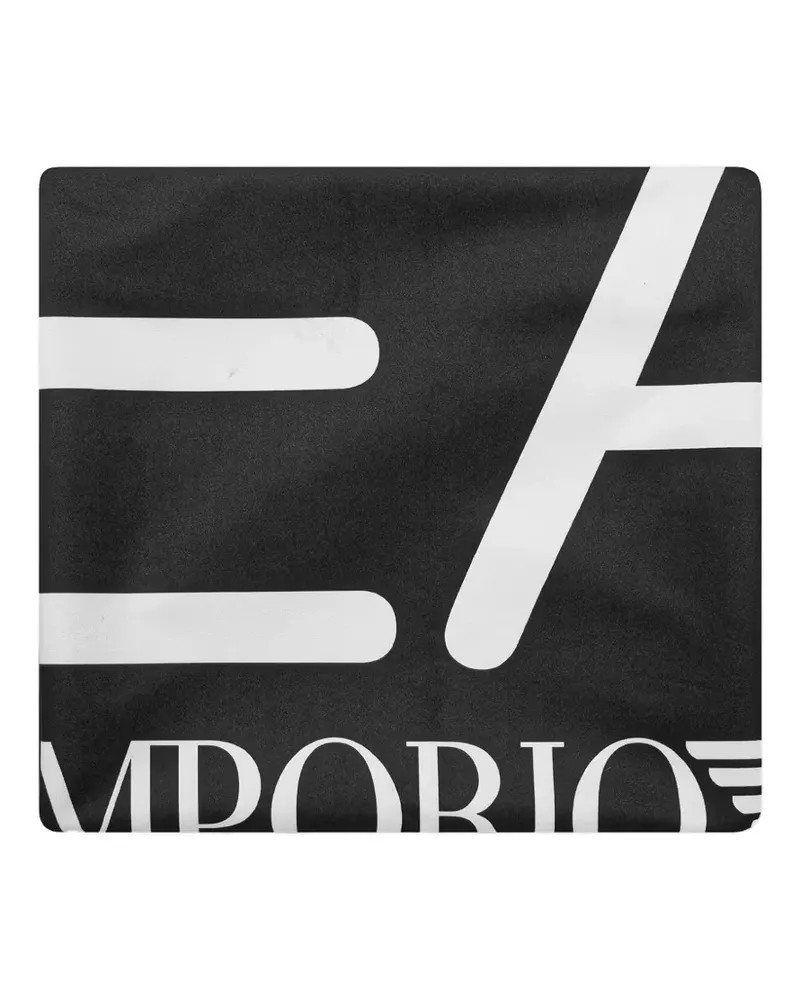 EA7 EA7 logo beach towel - Schwarz Schwarz