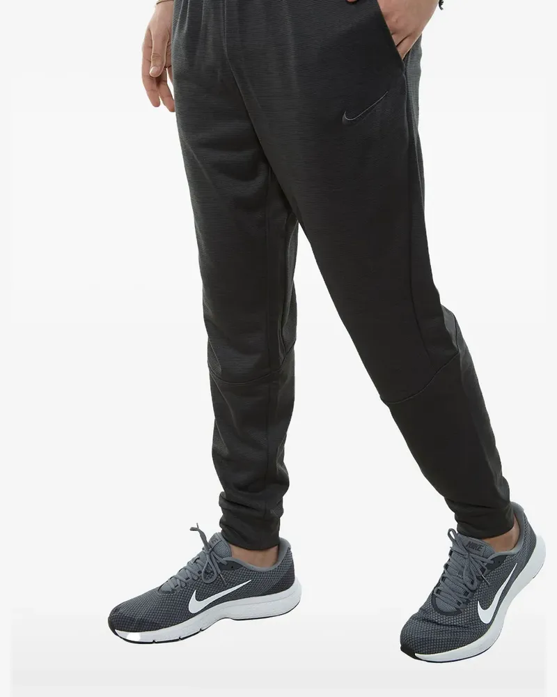 Nike logo-embroidered track pants - Schwarz Schwarz