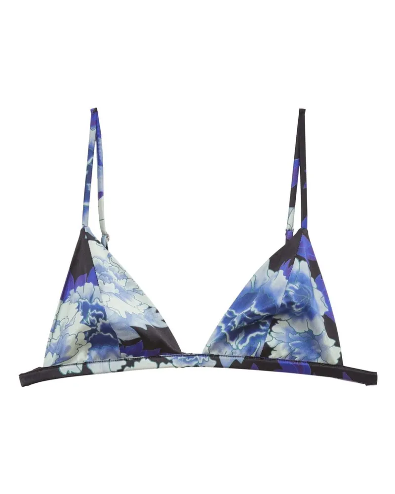 Fleur Du Mal Luxe Triangel-BH - Blau Blau