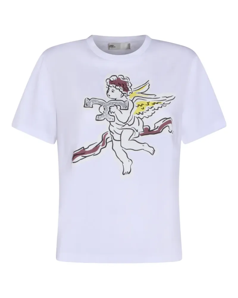 Tory Burch graphic-print T-shirt - Weiß Weiß