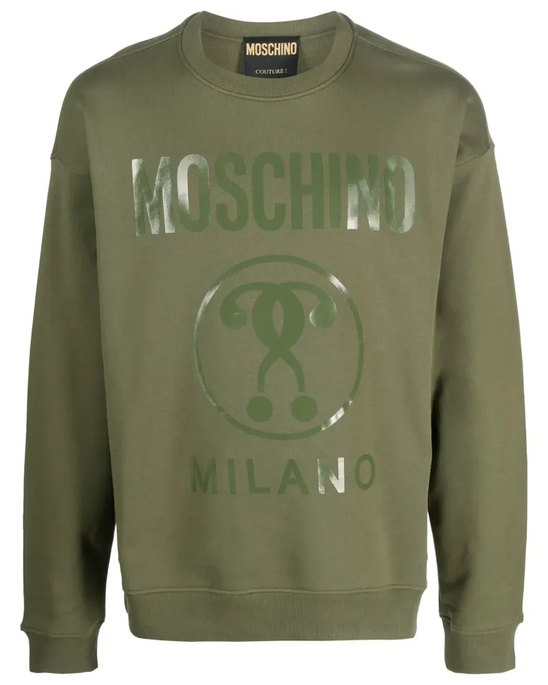 Moschino Sweatshirt mit Logo-Print - Grün Grün