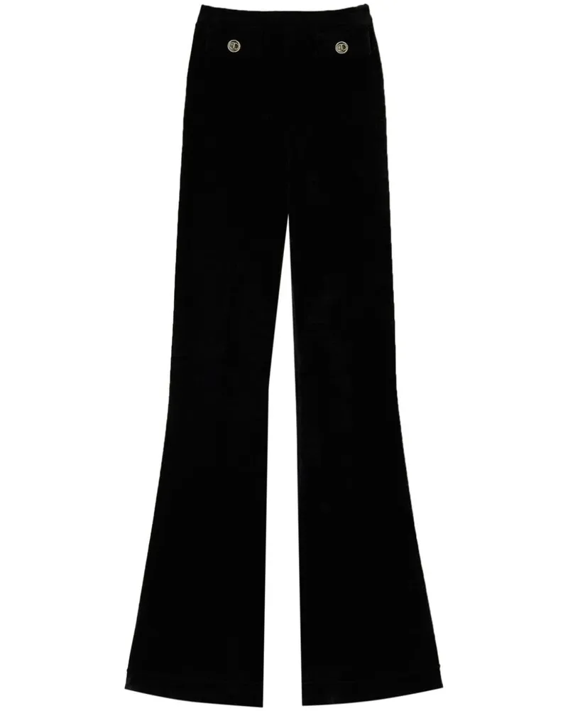 Twin-Set Ausgestellte Oval T Strickhose - Schwarz Schwarz