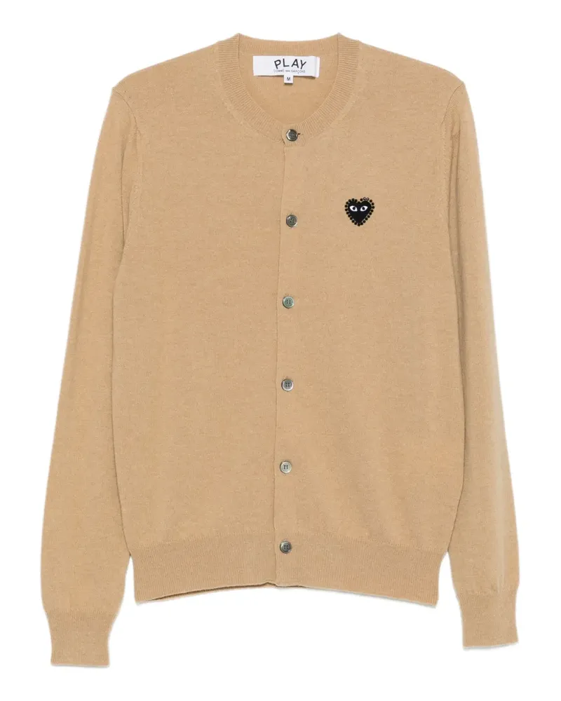 Comme des Garçons Cardigan mit Herz-Logo - Nude Nude