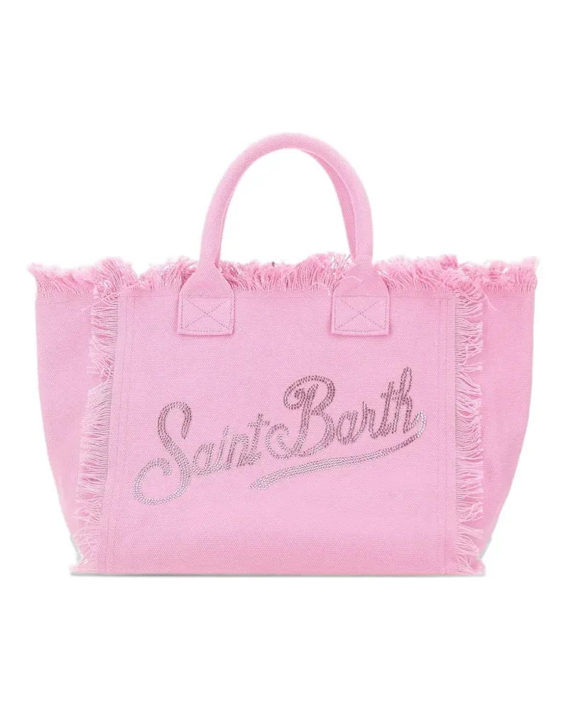 MC2 Saint Barth Vanity rhinestone-embellished fringed tote bag - Rosa Rosa
