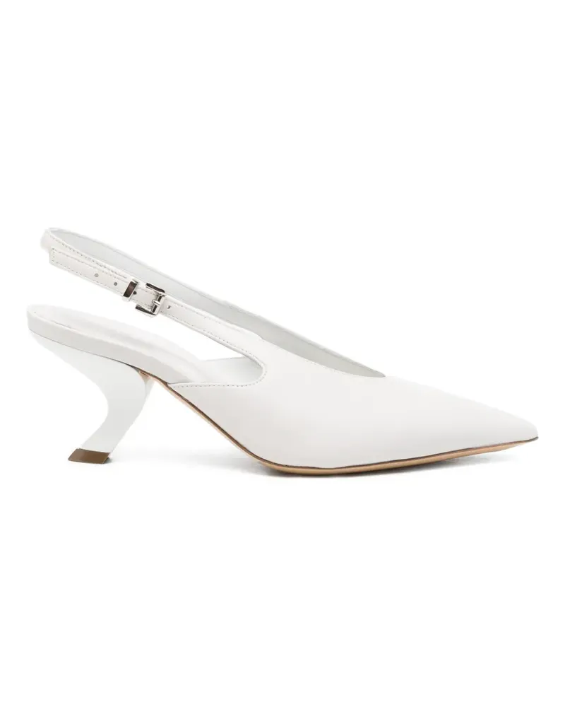 Vic Matié pointed-toe slingback pumps - Weiß Weiß