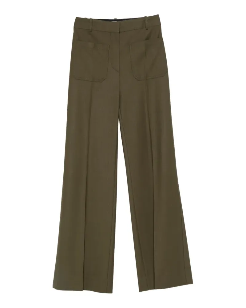 Victoria Beckham patch-pocket wide-leg trousers - Grün Grün