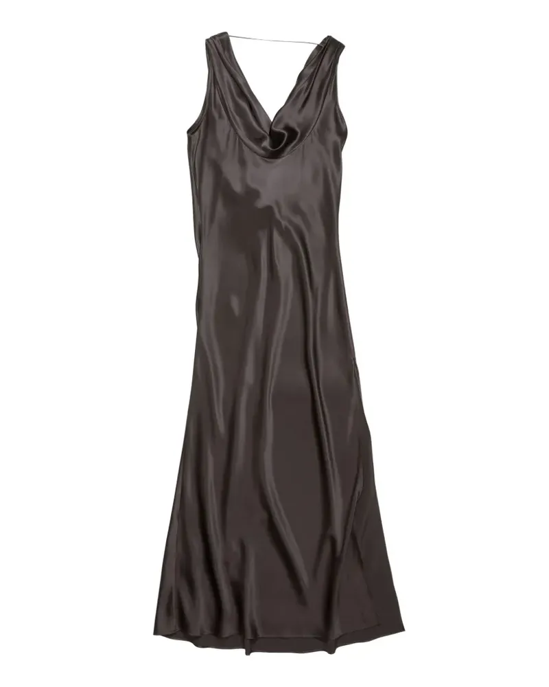 Acne Studios Midikleid mit drapiertem Ausschnitt - Braun Braun
