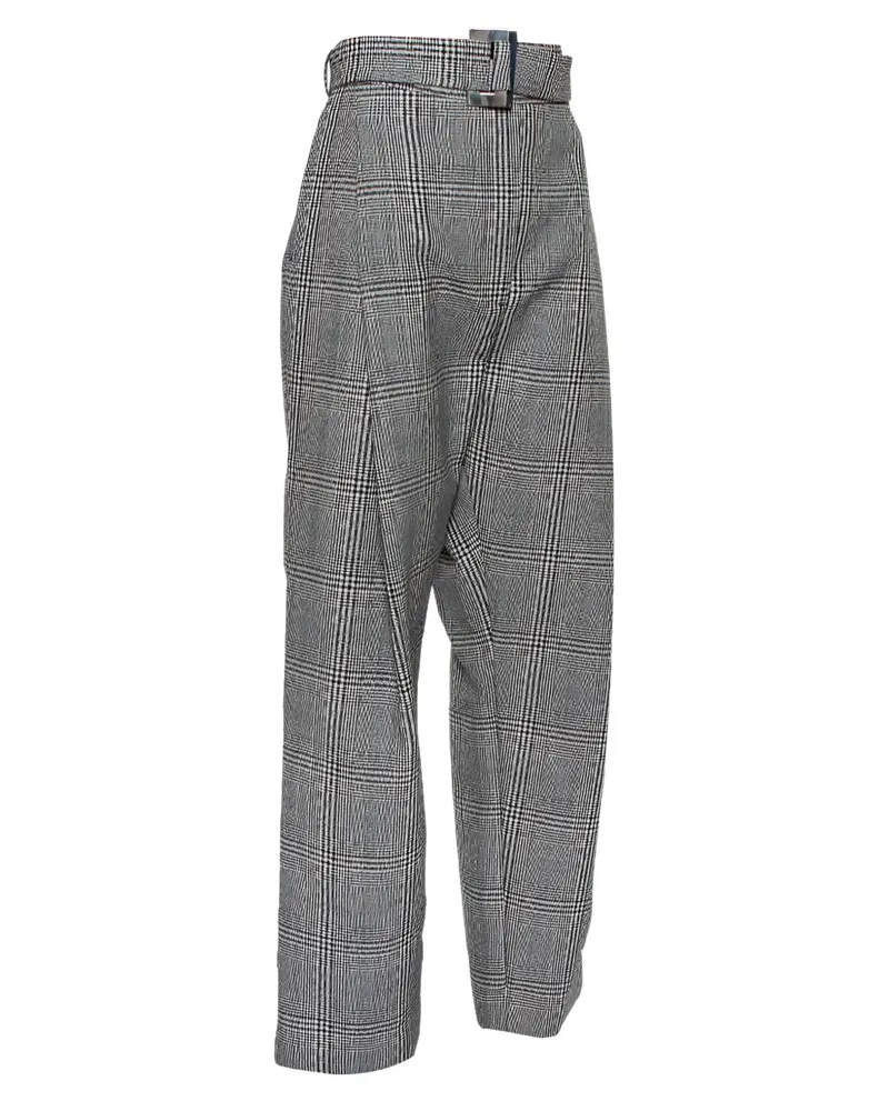 ELLERY Karierte Hose mit Gürtel - Grau Grau