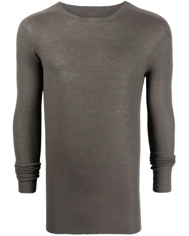 Rick Owens Gerippter Kaschmirpullover - Grau Grau