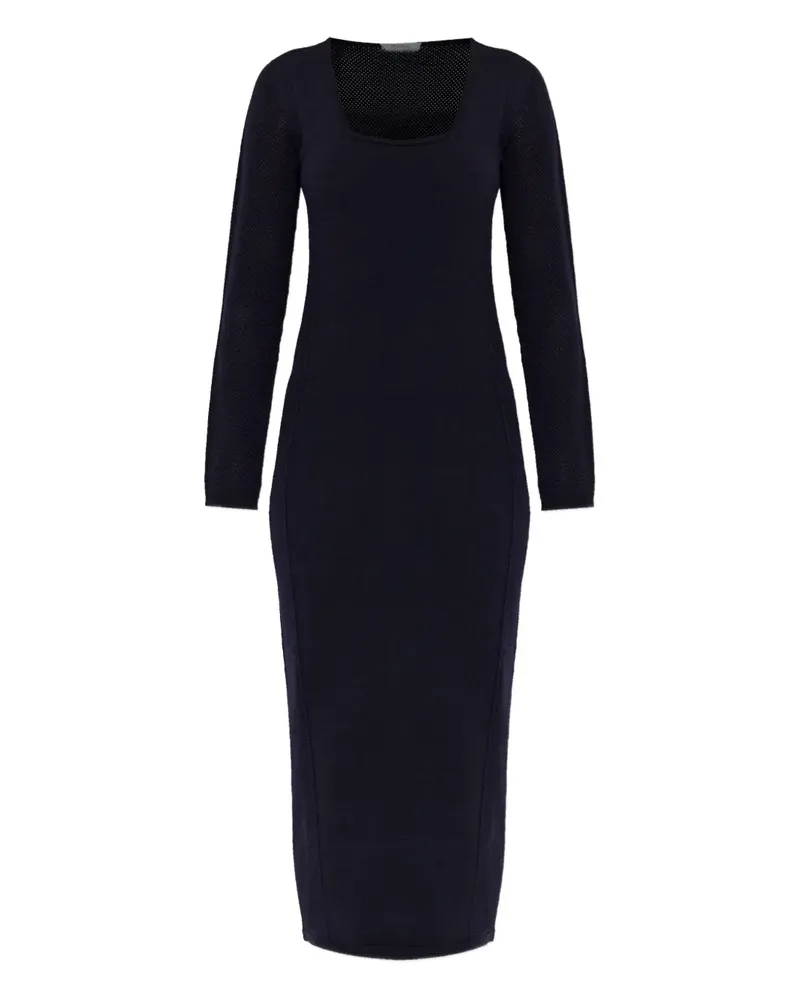 Max Mara Sophia Kleid mit eckigem Ausschnitt - Blau Blau