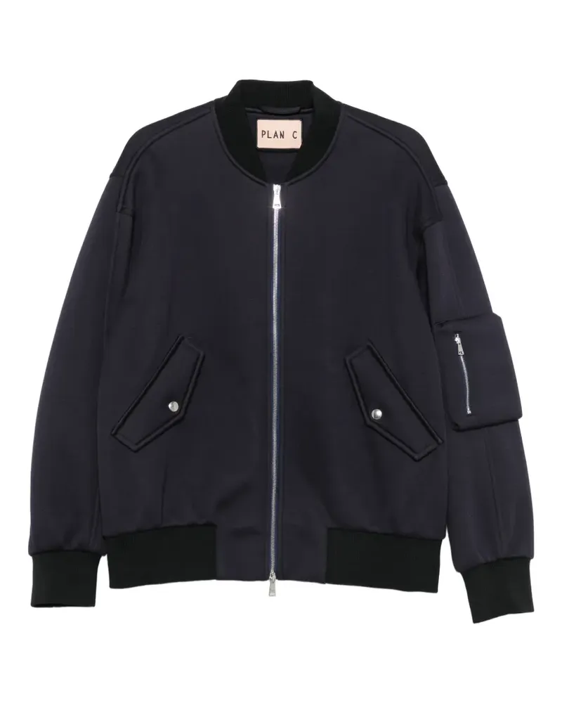PLAN C Bomberjacke mit Reißverschluss - Blau Blau
