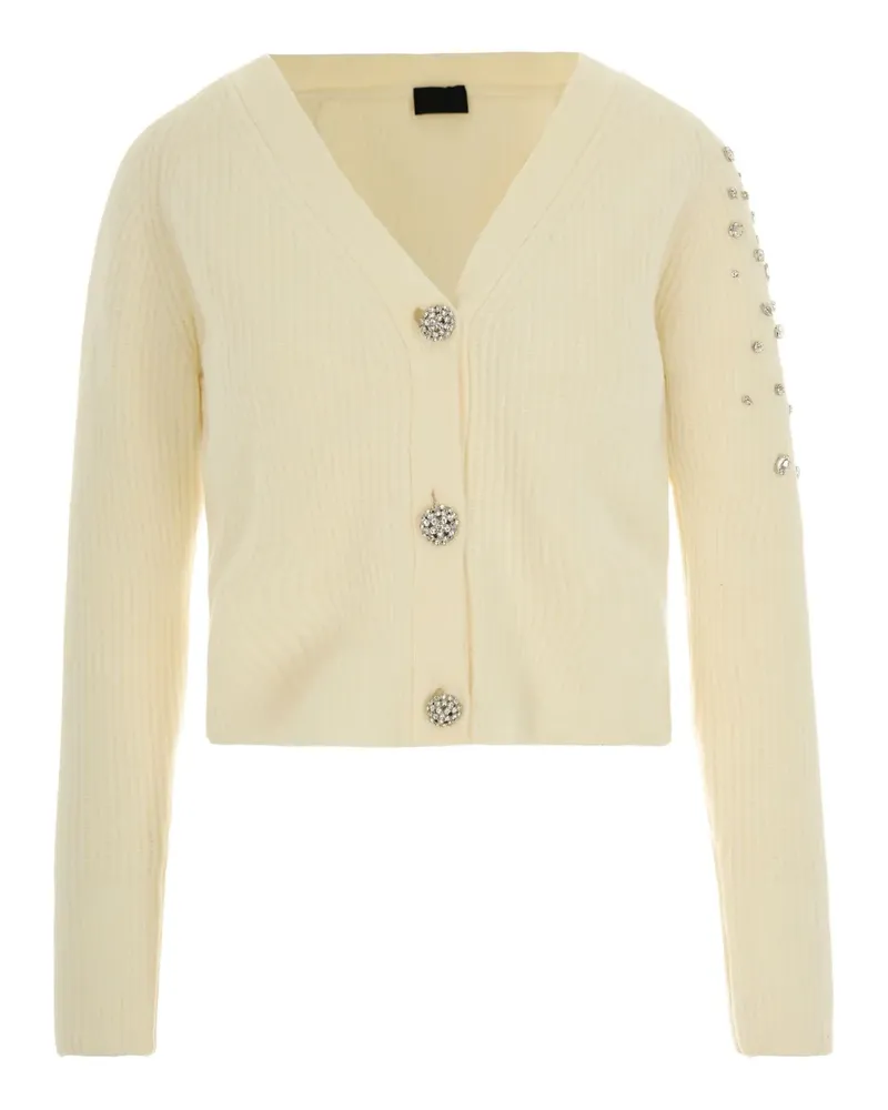 Liu Jo Gerippter Cardigan mit Kristallen - Nude Nude