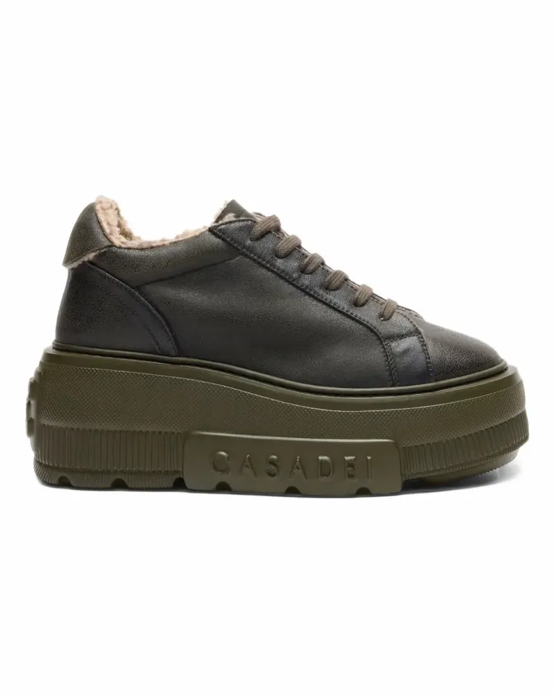 Casadei Nexus Grays Peak Sneakers aus Faux Fur - Grün Grün