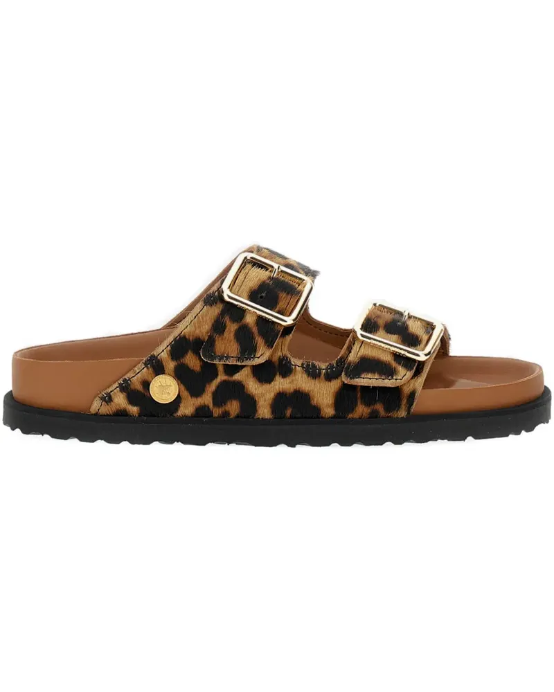 Birkenstock Sandalen mit Leoparden-Schnallen - Braun Braun
