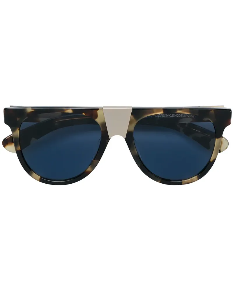Calvin Klein Runde Sonnenbrille - Braun Braun