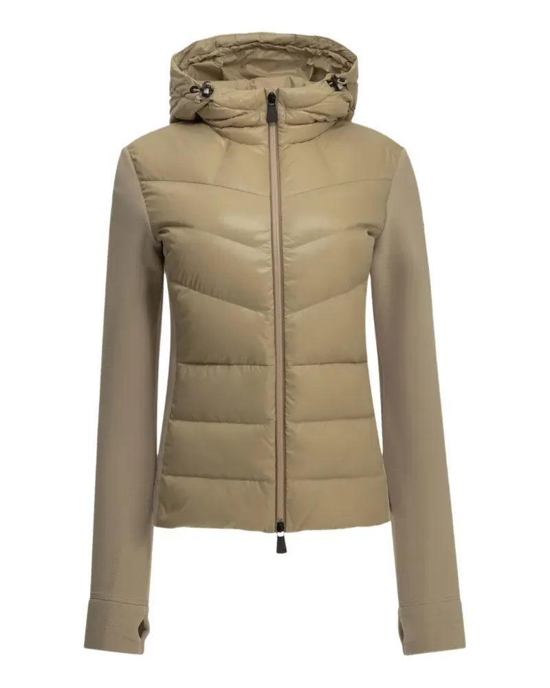 Moncler quilted hooded sweater - Nude Nude