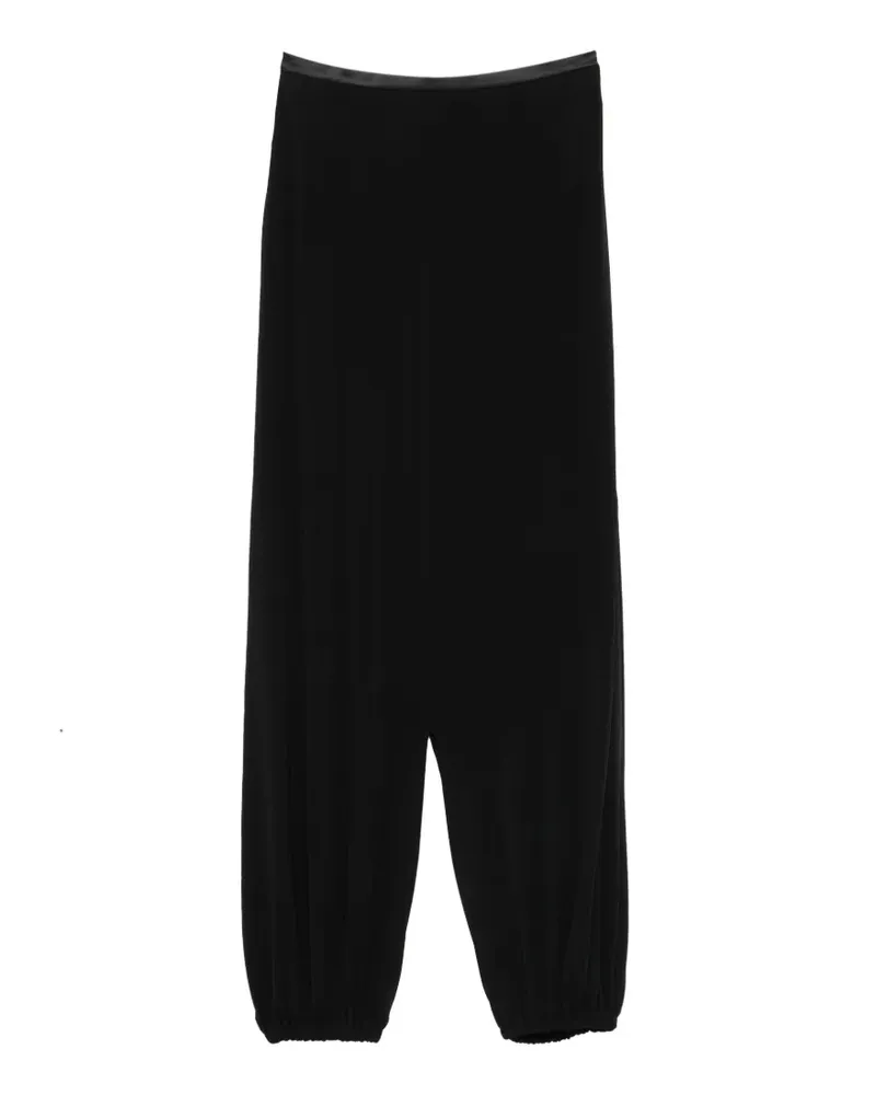 Emporio Armani elasticated-cuff trousers - Schwarz Schwarz