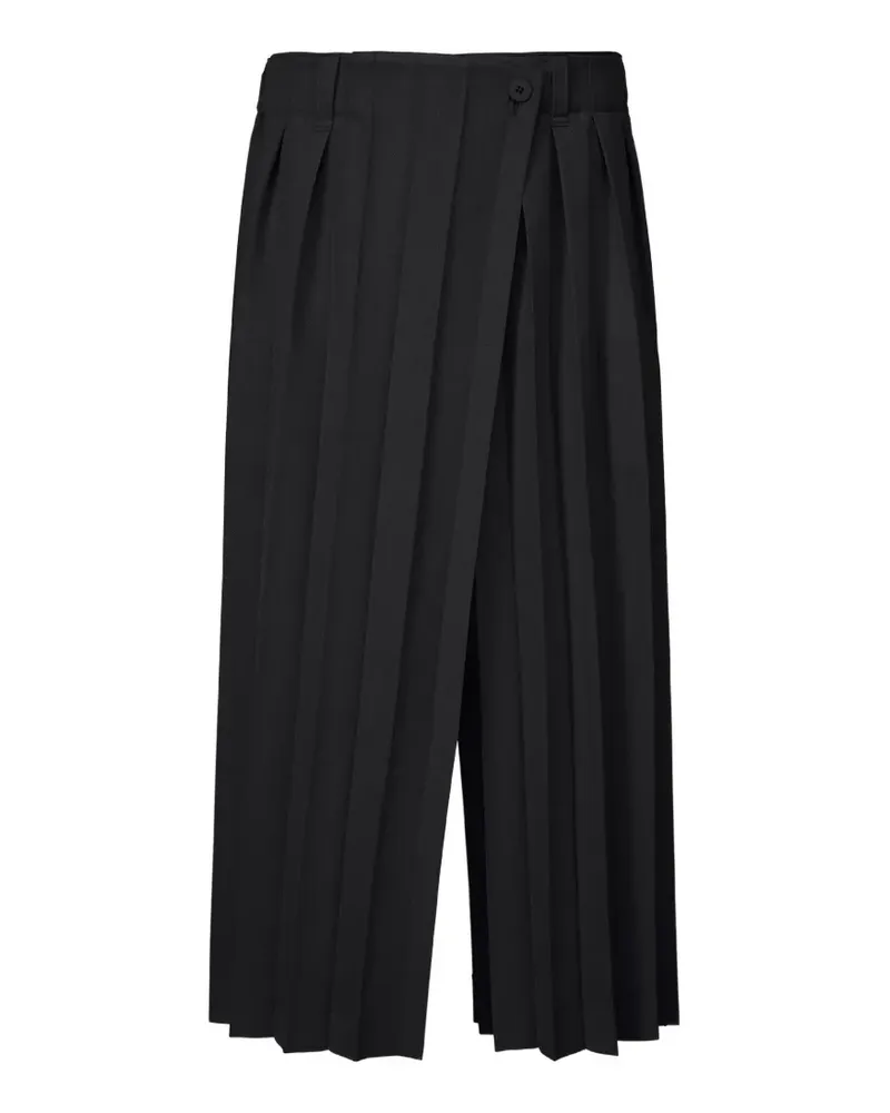 Issey Miyake Edge Emsemble pleated wrapped-design trousers - Schwarz Schwarz