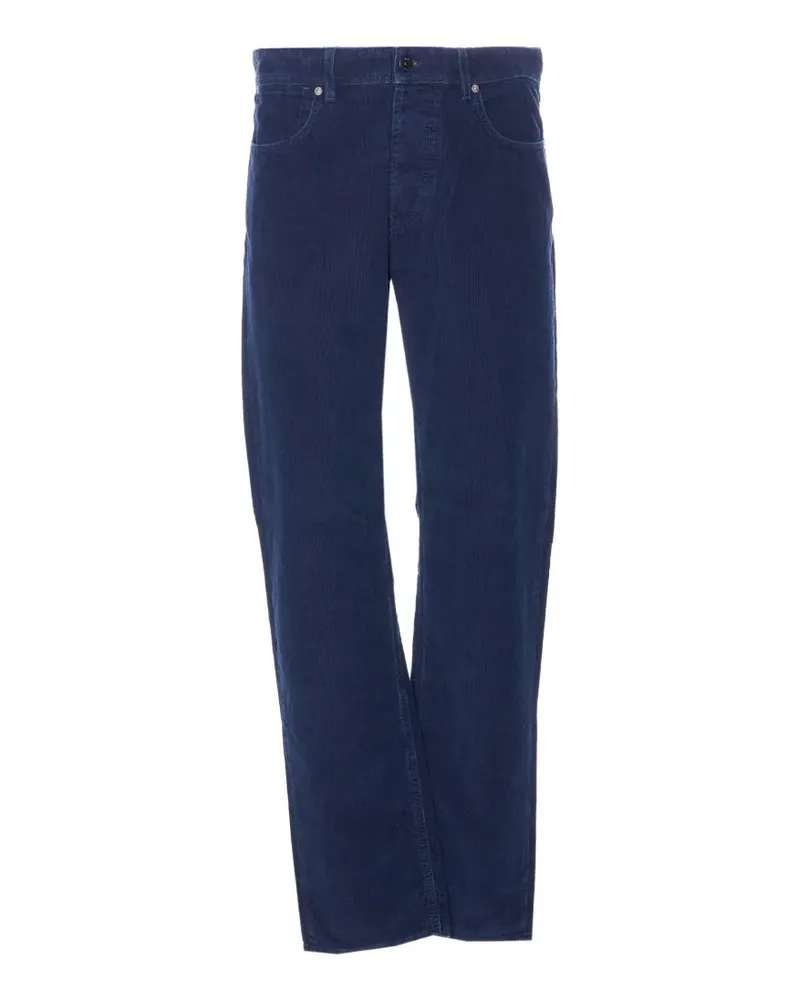 Stone Island logo-patch straight-leg jeans - Blau Blau