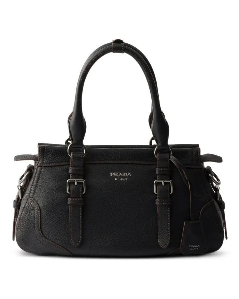 Prada large leather tote bag - Schwarz Schwarz