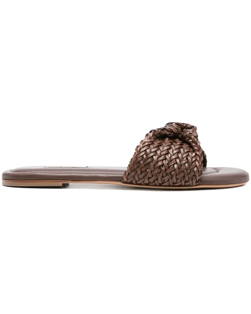 Casadei Pantoletten mit Knoten - Braun Braun