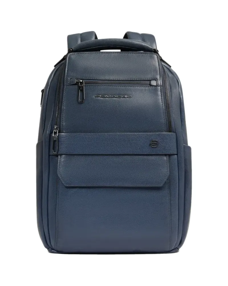 Piquadro Strukturierter Rucksack - Blau Blau