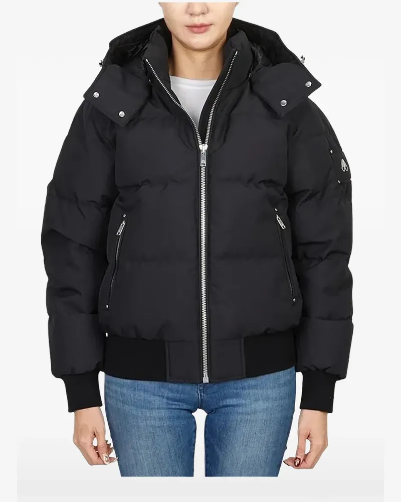 Moose Knuckles zip-up puffer jacket - Schwarz Schwarz
