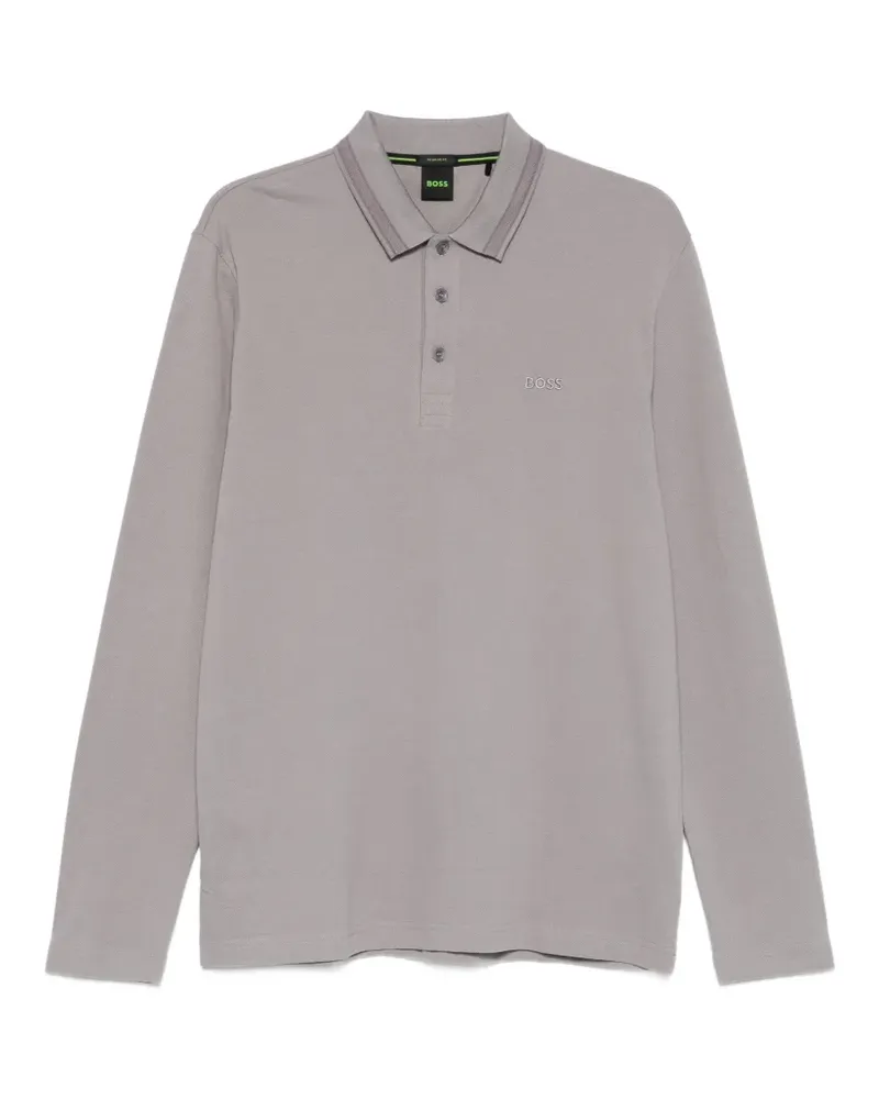 HUGO BOSS long-sleeve polo shirt - Grau Grau