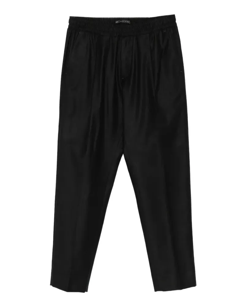 Low Brand Tokio pleated elasticated-waist trousers - Schwarz Schwarz