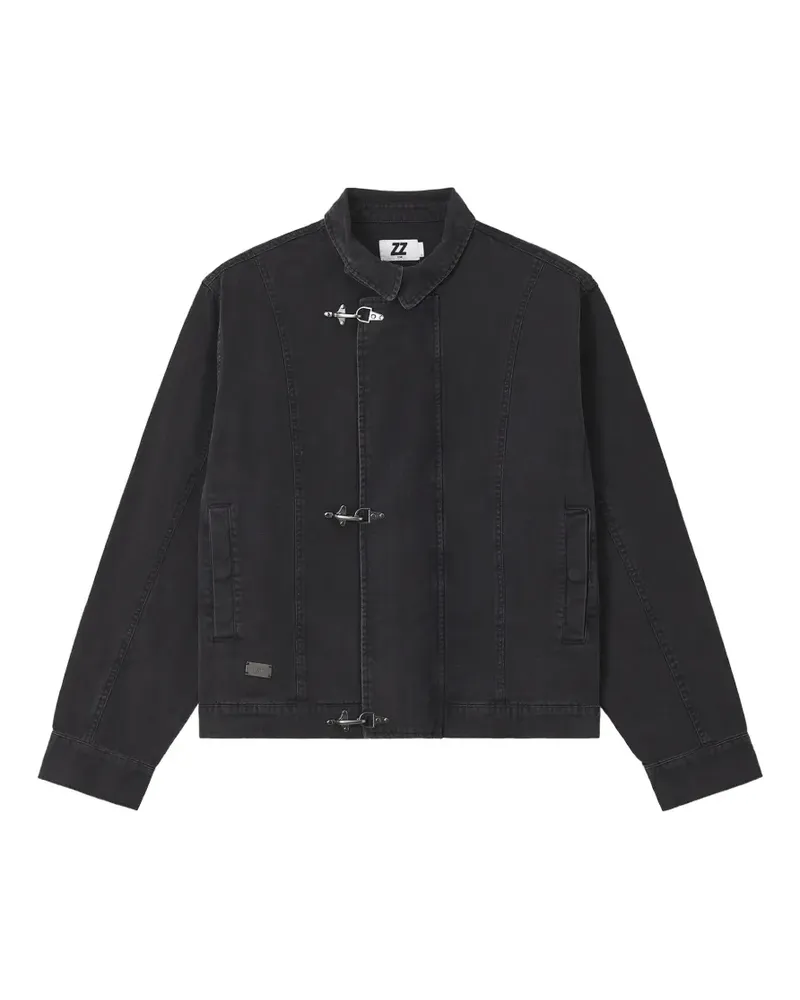 Izzue panelled denim jacket - Schwarz Schwarz