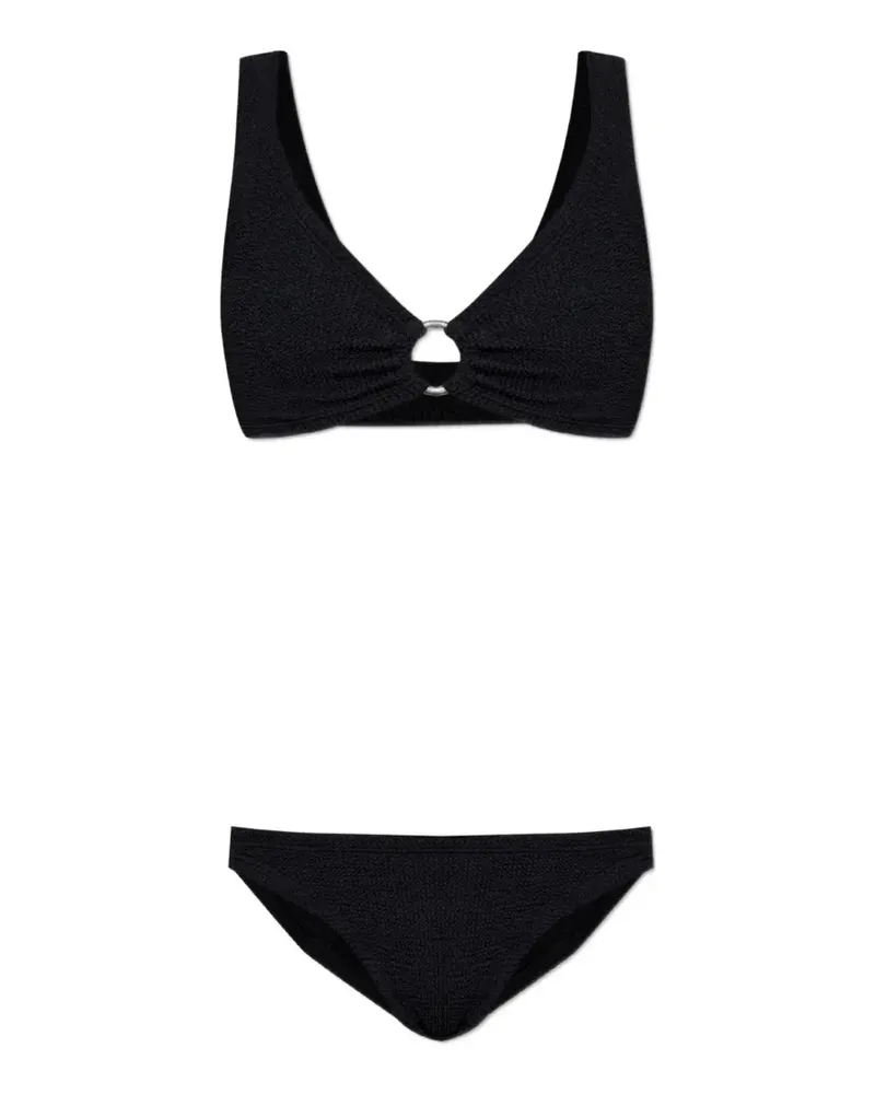 Hunza G Julia Bikini mit Ringdetail - Schwarz Schwarz