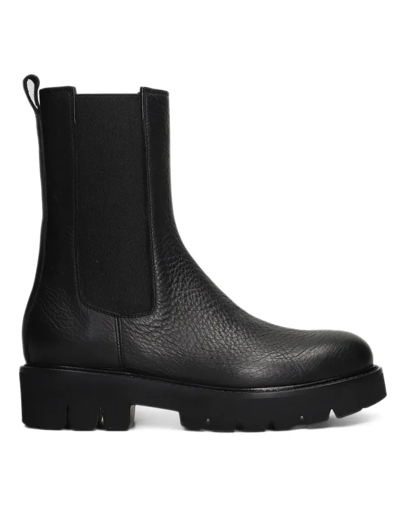 Anna F. grained-leather Chelsea boots - Schwarz Schwarz