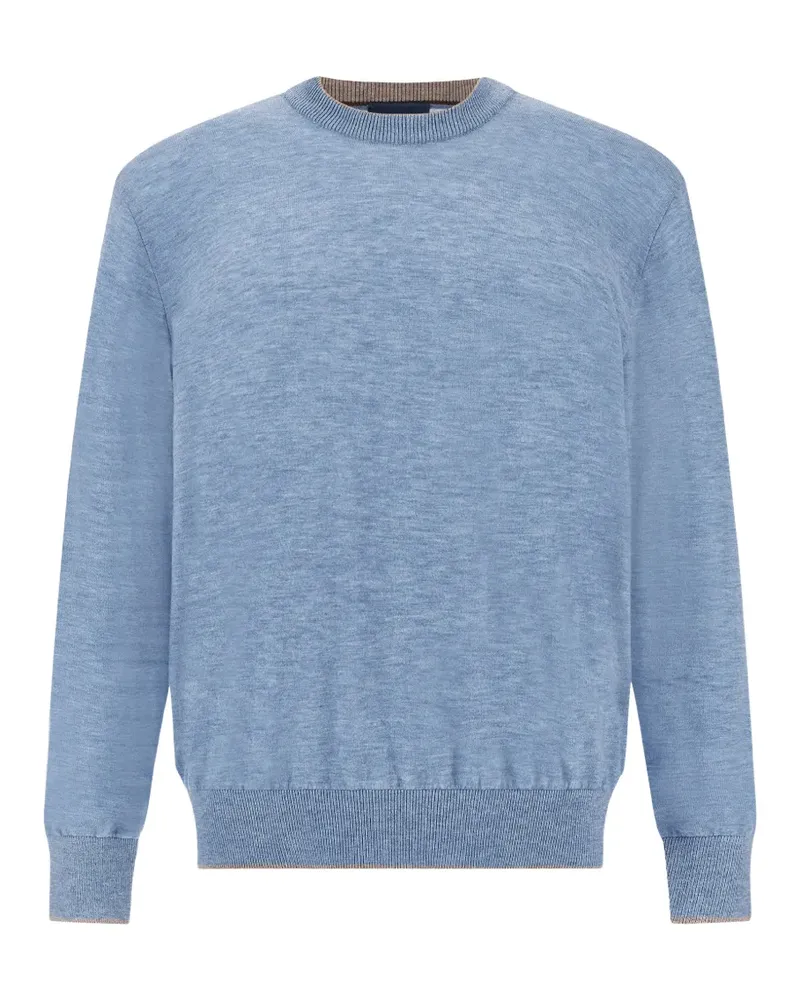 Paul & Shark Piuma Pullover mit rundem Ausschnitt - Blau Blau