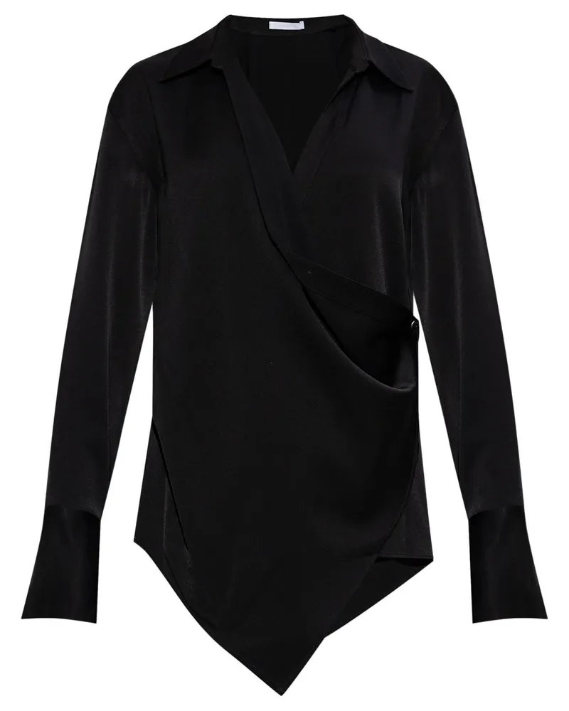 Helmut Lang Wrap Hemd - Schwarz Schwarz