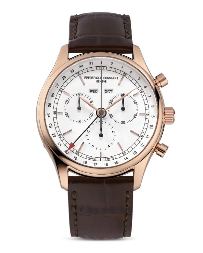 Frédérique Constant Classics Quartz Chronograph Triple Calendar 40mm - Weiß Weiß
