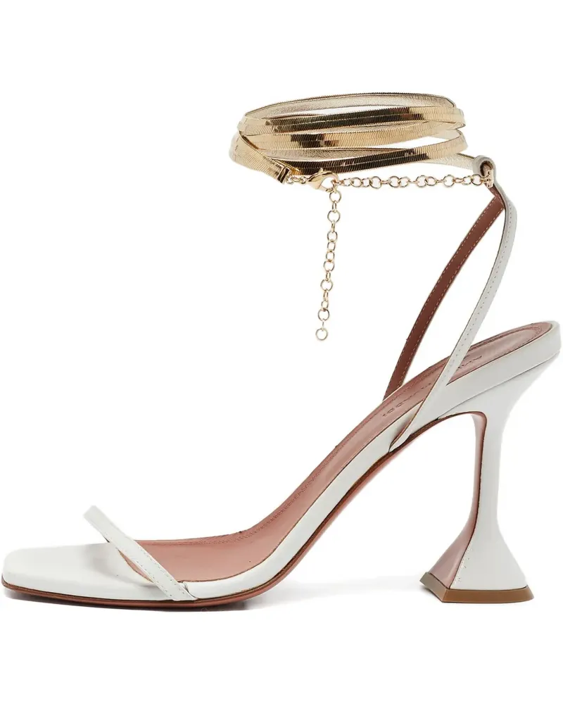 Amina Muaddi Gewickelte Sandalen - Weiß Weiß