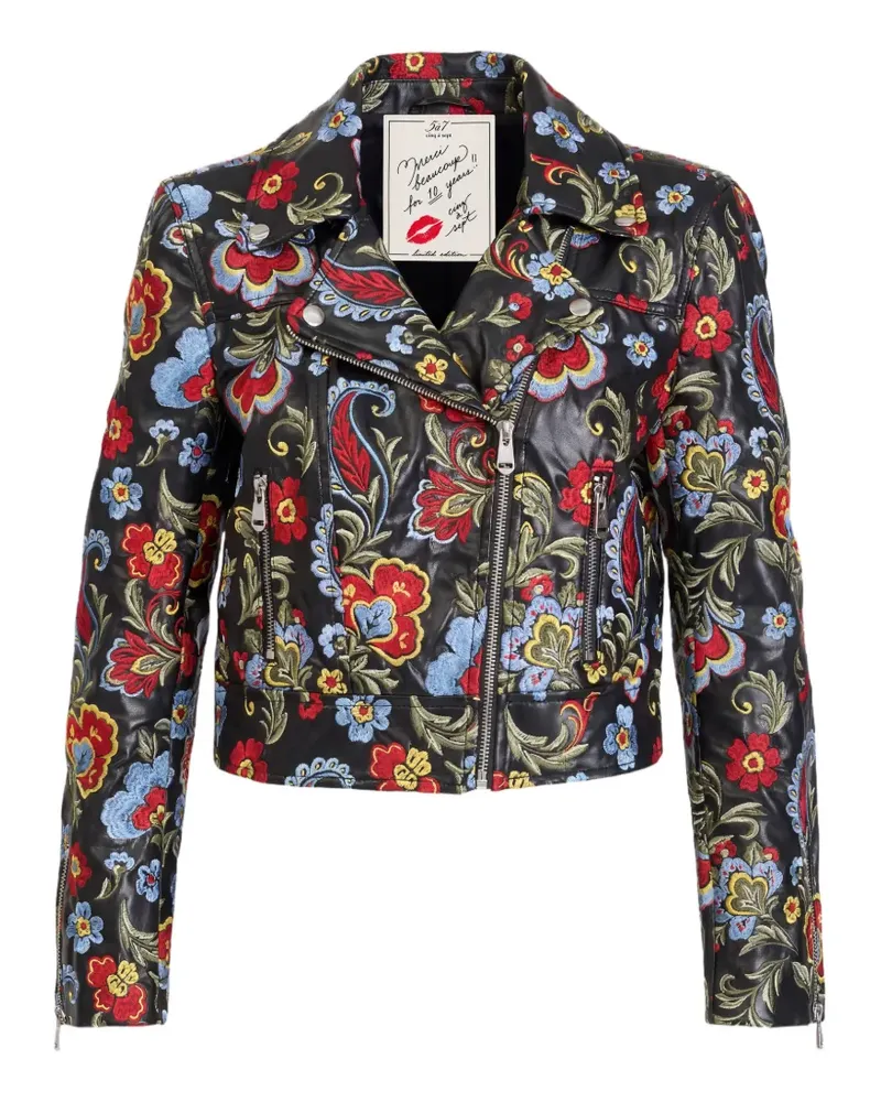 Cinq à Sept Genevive floral-embroidered jacket - Schwarz Schwarz