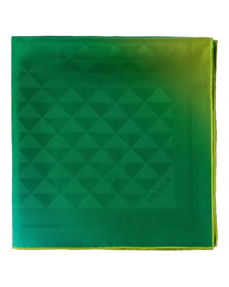 Prada Seidenschal mit Print - Grün Grün
