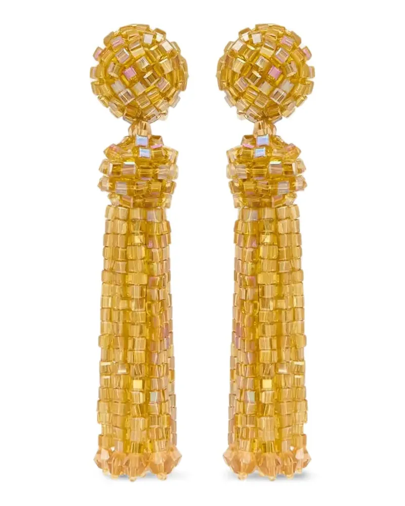 Oscar de la Renta Perlenohrringe mit Quaste - Gold Gold