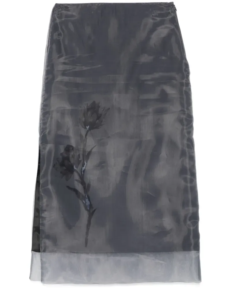 Peserico Midirock aus Organza - Blau Blau