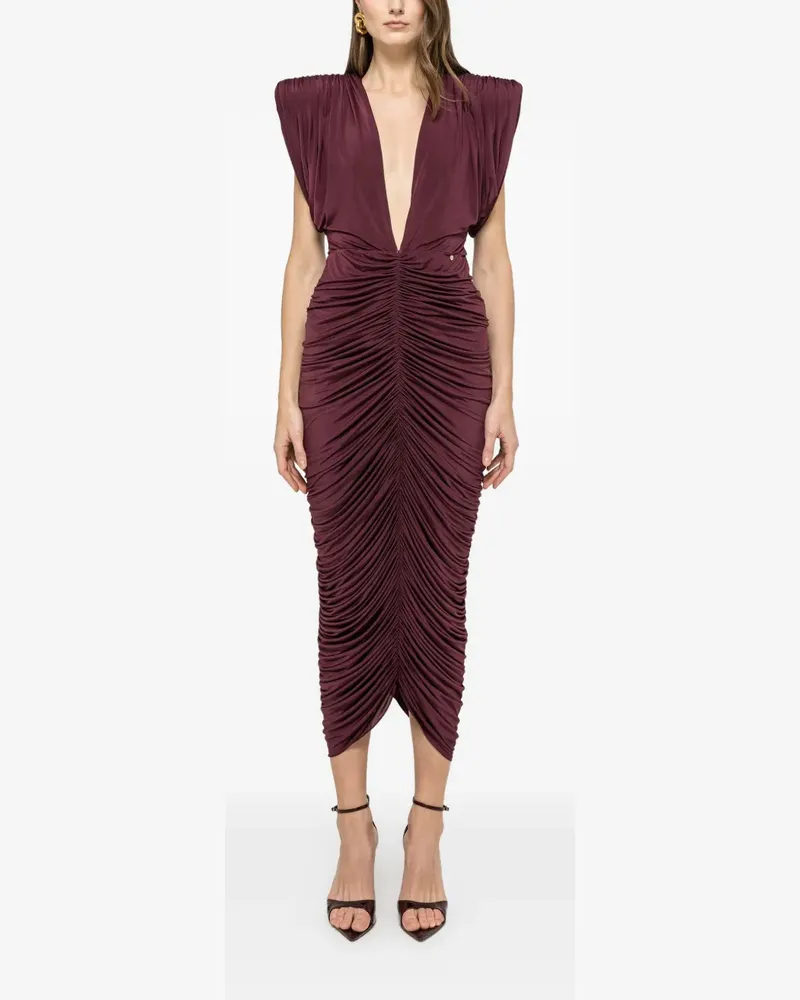 NISSA ruched midi dress - Violett Violett