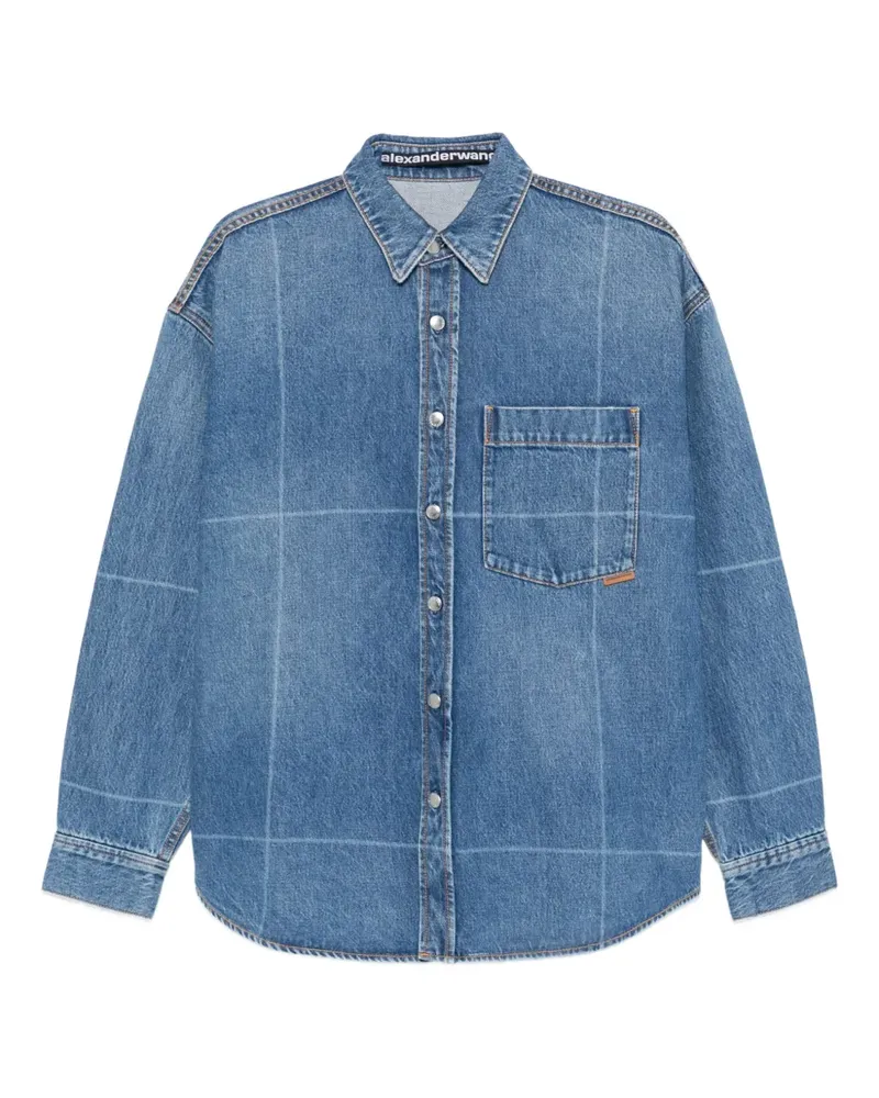 Alexander Wang Jeanshemd mit Gittermuster - Blau Blau
