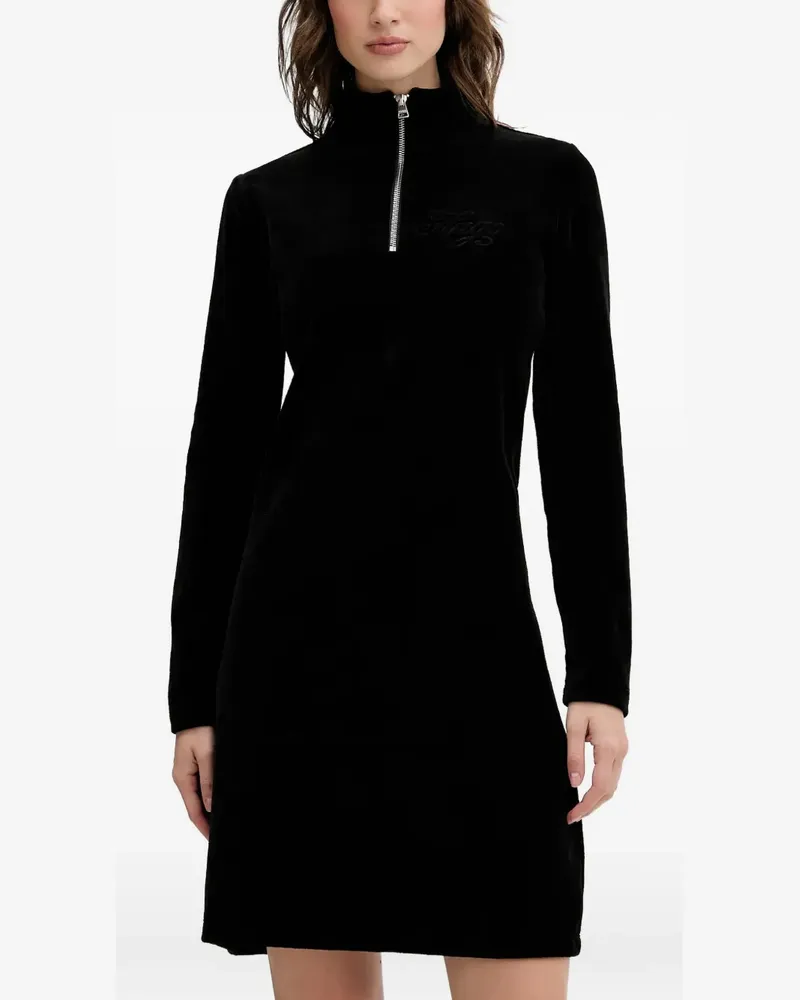 HUGO BOSS zip-up mini dress - Schwarz Schwarz
