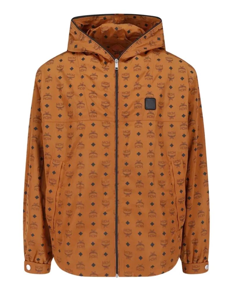 MCM Kapuzenjacke mit Visetos-Print - Braun Braun