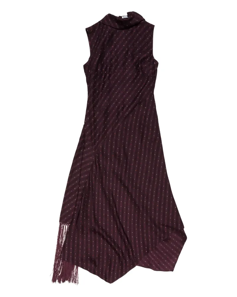 Acne Studios Asymmetrisches Kleid mit Fransen - Rot Rot