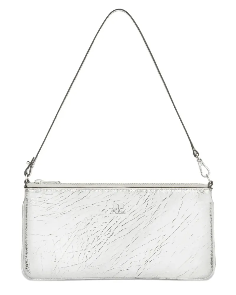 Courrèges zipped leather shoulder bag - Silber Silber
