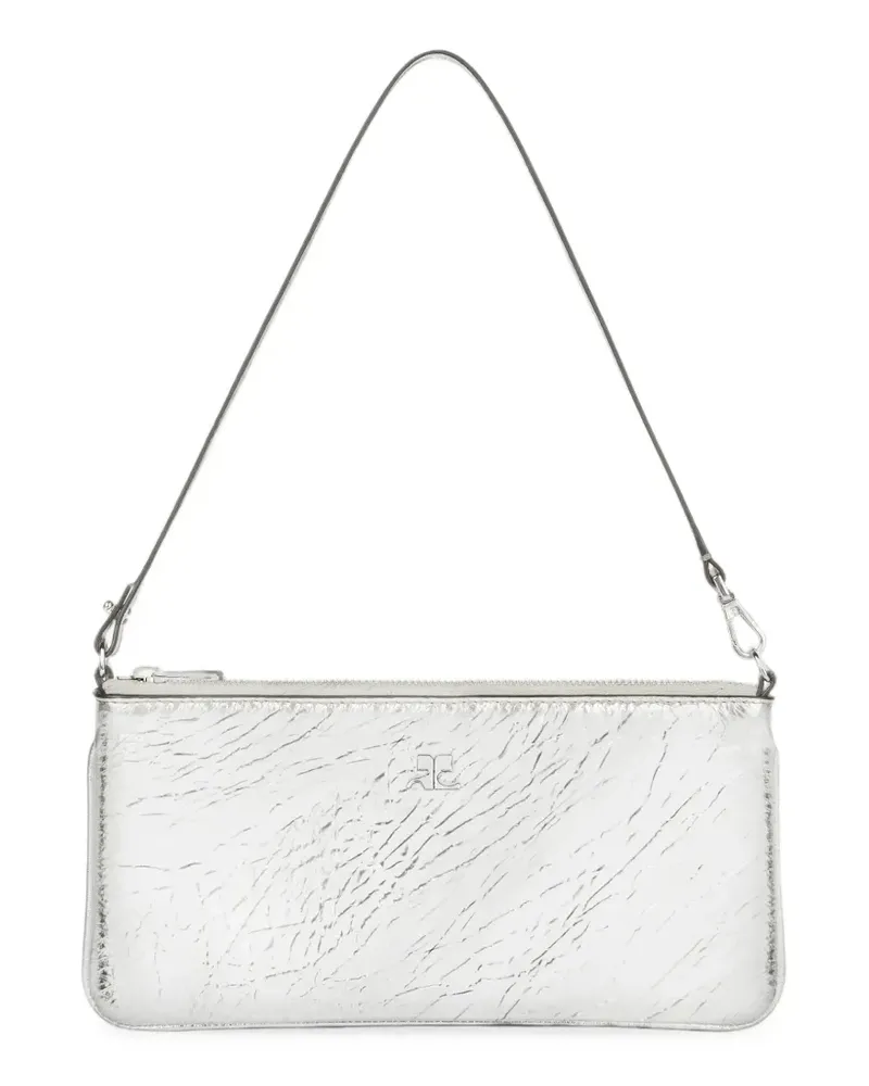 Courrèges Schultertasche mit Reißverschluss - Silber Silber