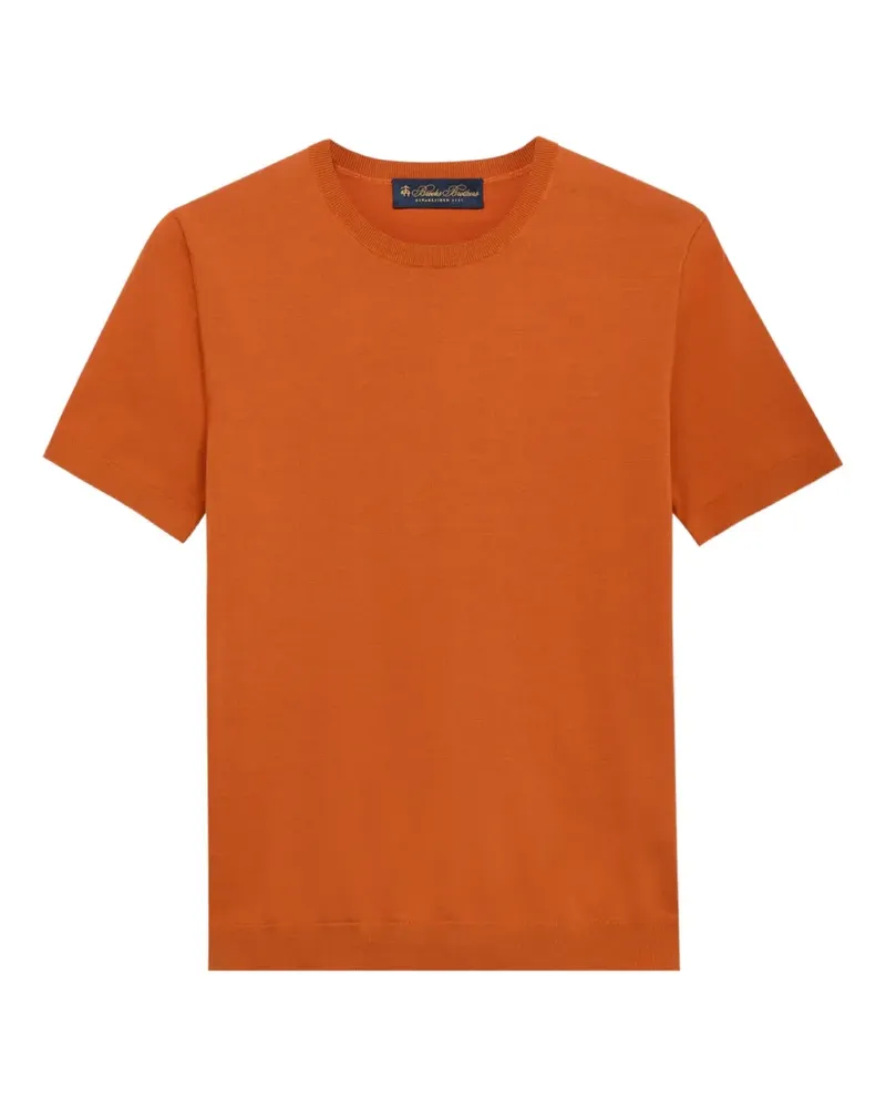 Brooks Brothers short-sleeve ribbed top - Orange Orange